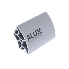 Aluminium constructieprofiel 40 - 2 T-sleuven 60°