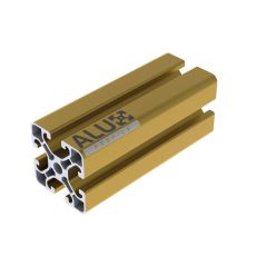 Alux Goud Geanodiseerd Aluminium Constructieprofiel 4040 40x40mm 8mm T-Sleuf Extrusie