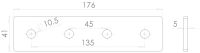Verbindingsplaat 45x180 - 4 gaten
