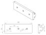 Technical drawing POM plastic sliding element for 30series Tslot construction profiles