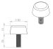 Rubber Foot Ø30 with M8 Stud 23 mm Technical Drawing