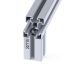 Zelftappende schroefconnector gemonteerd in 45-serie aluminium profiel doorsnede