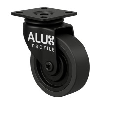 zwenkwiel 100mm plaat zwart