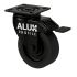 zwenkwiel 100 mm zwart met rem plaat